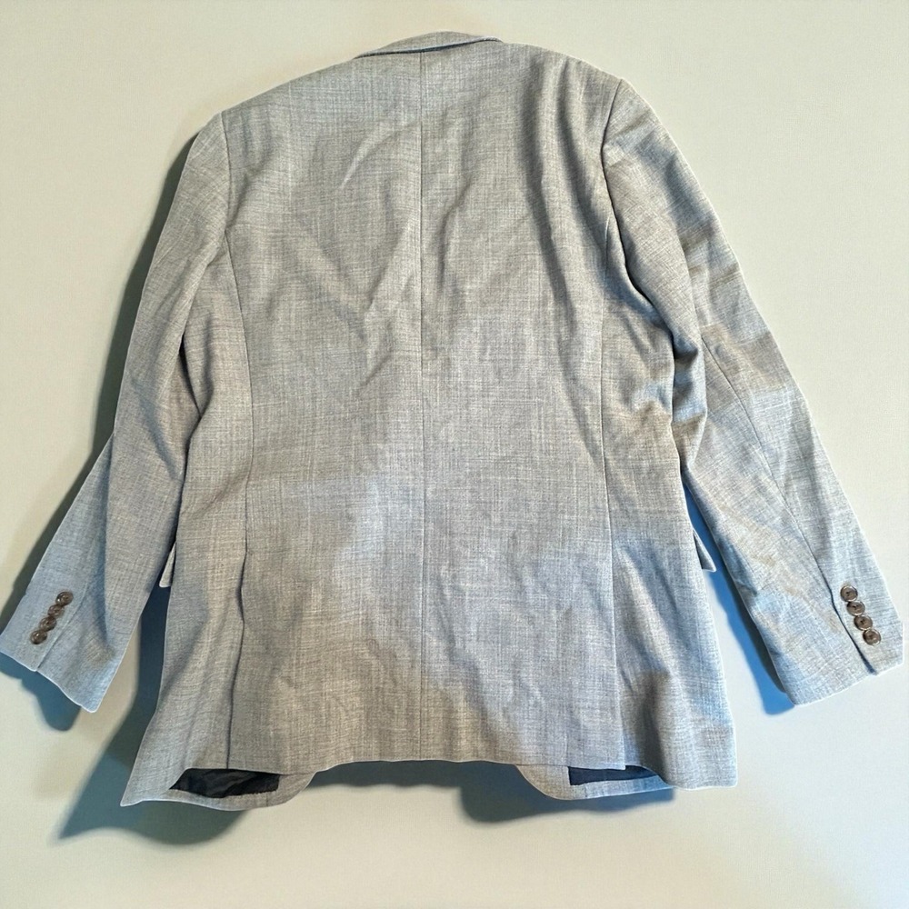Men's J.Crew Voyager Thompson Blazer 40L Gray 100% Wool Sport Coat Jacket - Picture 7 of 8